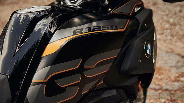 Con el estilo Exclusive, la BMW R 1250 GS se presenta con una imagen aún más expresiva.