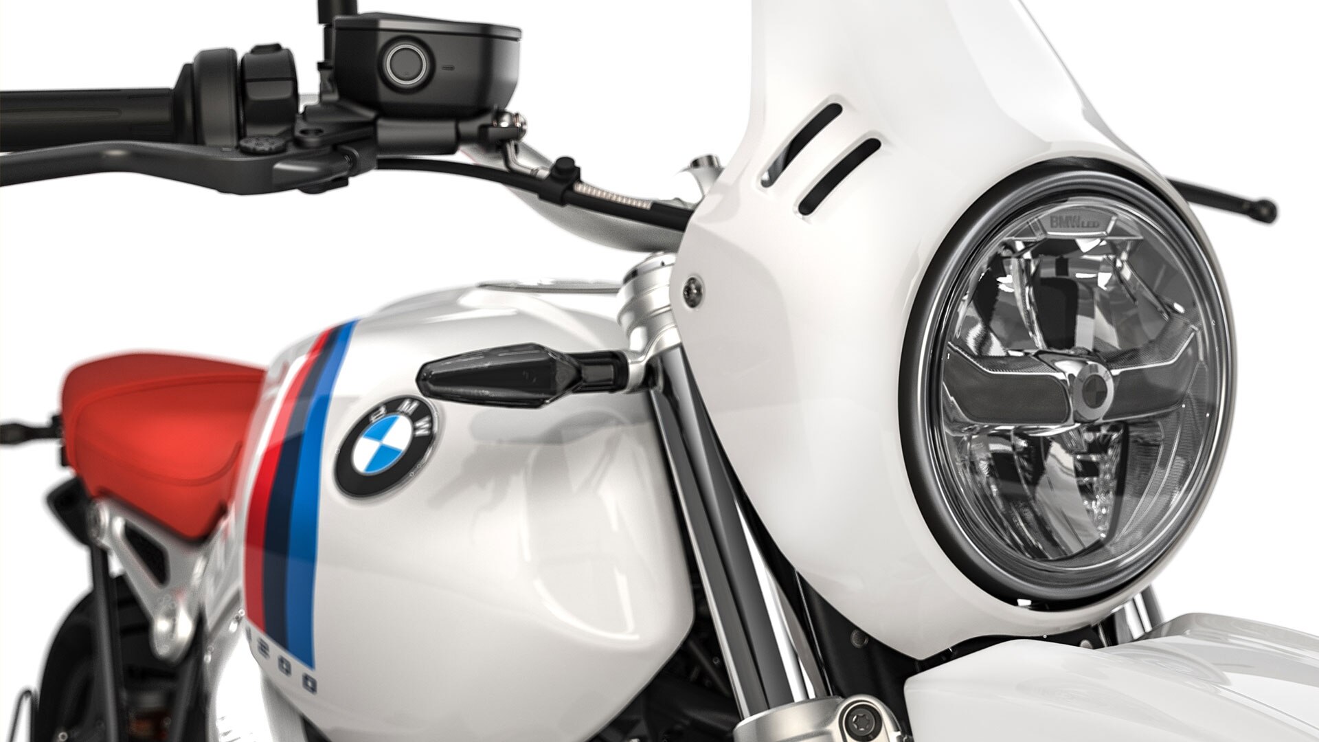 Vemos los faros LED y los intermitentes LED de la R nineT Urban G / S.